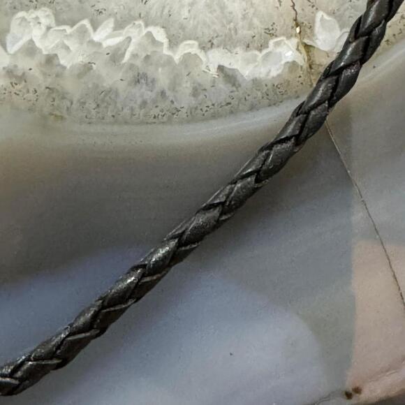 Carolyn Pollack Sterling Arrowhead Pendant with Black Braided Leather Necklace - Picture 5 of 10